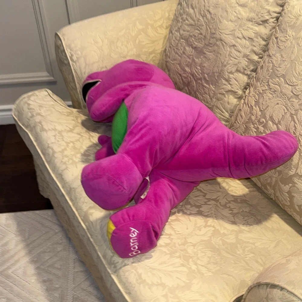 Barney Speak N Sing 2017 Fisher Price Plush Jumbo Large Purple Dinosaur 26" - Picture 6 of 9